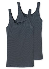 Schiesser Hemd Modal Essentials Single jersey, zacht, elastisch dames armloze tops maat 48 blauw
