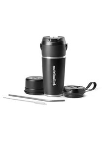 NUTRIBULLET Smoothie-maker Flip NBP016B - Smoothie Mixer to go, accu, geïsoleerd, 575ml, zwart Draadloos mixen, oplaadbaar, geïsoleerd, voor ijs +