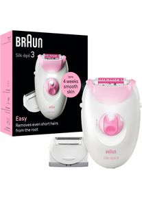Braun Epilator Silk-épil 3 3-031 bedrade epilator, scheer- & trimmeropzetstuk epileerapparaten roze