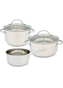 Krüger Krüger Pannenset Ohio voor inductiekookvelden geschikt (set, 5-delig) pannensets zilver(kleur)