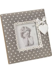 AMBIENTE HAUS Enkel frame Stof fotolijstjes - grijs 16x16cm (1 stuk) fotolijsten grijs