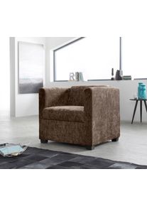 Inosign Fauteuil Bob Cocktailfauteuil, Clubfauteuil, Loungefauteuil (set) fauteuils maat Chenille bruin