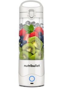 NUTRIBULLET Smoothie-maker Portable NBP003W - Mixer to go, oplaadbaar, 475ml, Wit Draadloos mixen, accu voor 15+ mixprocessen, ook ijs + bevroren