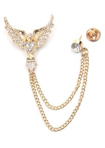 Firetti Broche Sieraad cadeau speldjuweel schakelkette vleugel glinsterend dames broches goud(kleur)