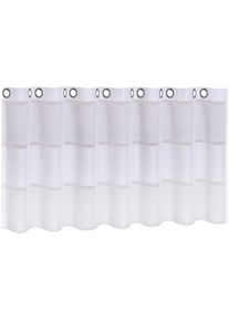 Happy Home Valletje HARLOTTA HxB: 53x140, geweven stof "Made in Germany" (1 stuk) vitrage wit