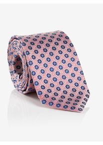 MONTI Stropdas gemaakt van pure zijde, met blauwe ornamenten, 6,5 cm breed (1 stuk) heren stropdassen rood