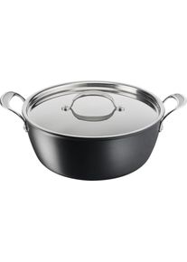 Tefal Kookpan Jamie Oliver batch-kookset inductie 30 cm Antiaanbakverzegeling, thermo-signaal, receptenboek, H91254 pannensets zwart