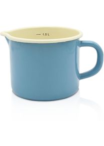 Krüger Krüger Melkpannetje Literschaal, 1 liter, geschikt voor inductiekookplaten (1-delig) melkpannen blauw