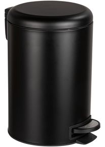 Wenko Vuilnisemmer Model Leman Easy Close Afvalemmer met pedaalfunctie & afdaalautomatiek, industriële stijl, 12 L pedaalemmers zwart