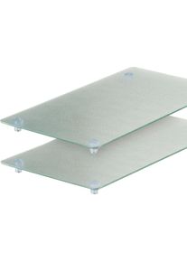 zeller Present Snij- en afdekplaat gemaakt van esg-veiligheidsglas (set, 2-delig) snijplanken maat - wit