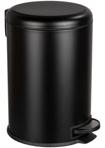 Wenko Vuilnisemmer Model Leman Easy Close Afvalemmer met pedaalfunctie & afdaalautomatiek, industriële stijl, 20 L pedaalemmers zwart
