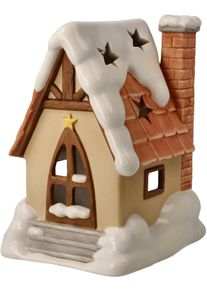 Goebel Windlicht Winters bos, kerstversiering kaarsenhouders multicolor