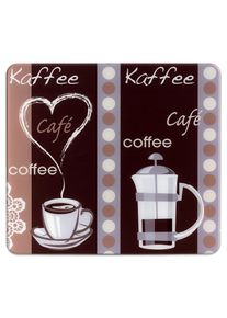 Maximex Snij- en afdekplank Model Koffiegeur Spatscherm, fornuisscherm, snijplank, voor keramische kookplaten (1-delig) snijplanken multicolor