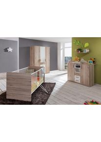 wimex Complete babykamerset Bergamo Bed + commode + hoekkast (set, 3-delig) complete babykamers bruin