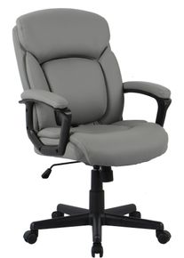 Inosign Bureaustoel Julia, Directeursstoel, comfortabele bekleding, veel ergonomische functies bureaustoelen maat Imitatieleer grijs