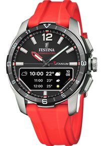 Festina Smartwatch Connected D Quartzhorloge, horloge, herrenuur, stappenteller, wereldtijd, stopwatchfunctie sporthorloges rood