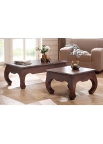 Home Affaire Salontafel Kumar met gekrulde poten, in 2 breedten salontafels bruin