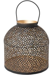 Creativ deco Windlicht Kerst versiering met mat zwart afwerking, ø-opening 11 cm (1 stuk) kaarsenhouders zwart