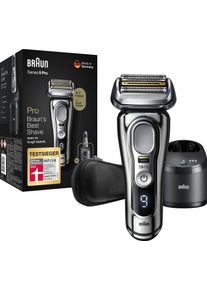 Braun Elektrisch scheerapparaat Series 9 Pro 9466cc Wet&Dry, 4+1 scheerkop scheersets zilver(kleur)