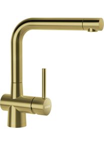 Schock Keukenkraan LAIOS FA Feestuitloop, fluisterperlator, draaibereik 360&deg; keukenkranen maat - goud(kleur)