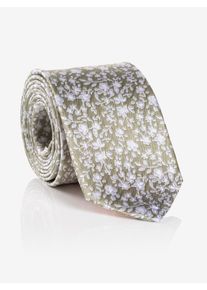 MONTI Stropdas gemaakt van pure zijde, met bloemenpatroon, 6,5 cm breed (1 stuk) heren stropdassen beige