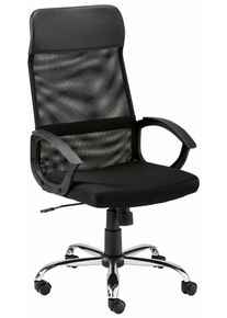 Inosign Bureaustoel Kirsten, bureaustoel, met ventilerende stof achter bureaustoelen maat Netstof zwart