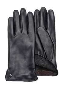 Pearlwood Leren handschoenen MEG decoratieve rockstud - elastische band - zijopening dames handschoenen maat 7,5 zwart