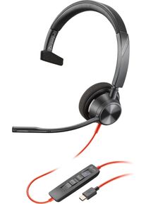 Poly Headset Blackwire C3310 Mono USB-C/A Teams oordopjes zwart
