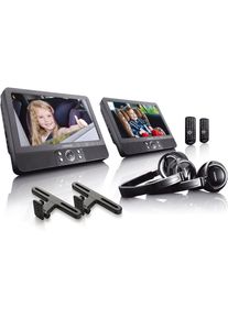 Lenco Draagbare dvd-speler DVP-939 - port. 9 dvd-speler set met dubbele speler/ hoofdtelefoon portable dvd spelers zwart