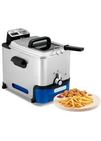 Tefal Friteuse Oleoclean Pro Inox & Design automatische olie/vet filtering, timer, thermostaat, 3,5l olie, fr8040 friteuses zilver(kleur)