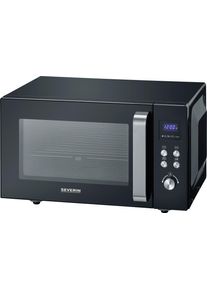 Severin Magnetron MW 7763 2-in-1 magnetron met glazen bodem en grillfunctie magnetrons zwart