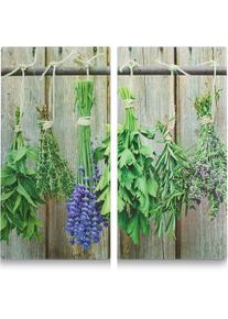 zeller Present Snij- en afdekplaat Kruiden Met 6 antislip elastische voeten (set, 2-delig) snijplanken multicolor