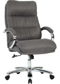 Duo Collection Bureaustoel Bureau stoel Federico 180 kg Federkern, tot 180kg, robuust (1 stuk) bureaustoelen maat Geweven stof grijs