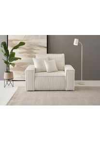 OTTO Loveseat FINNLEY, XXL-Fauteuil, Leesfauteuil, trendy stoffen, incl. Sierkussens (1 stuk) fauteuils maat Cord beige