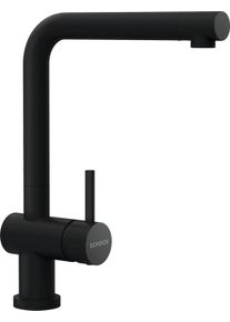 Schock Keukenkraan Epos W Voorraam montage, fest uitloop, hoge druk keukenkranen zwart