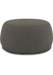 DOMO collection Hocker 800012 Hocker rond zacht verdikt hockers maat Fijne structuurstof zilver(kleur)