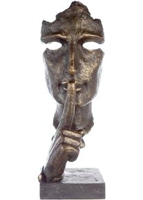 Casablanca by Gilde Decoratief figuur Sculptuur Silence, bronskleurig/grijs (1 stuk) beelden & sculpturen oranje