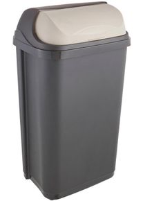 keeeper Vuilnisemmer Rasmus, afvalcontainer met rol deksel 50 l, made in europe, 39 x 29,5 x 67,5 cm (2-delig) pedaalemmers grijs