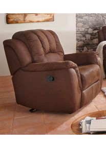 Home Affaire XXL-fauteuil Markus met royale relaxfunctie, met binnenvering, hoge belastbaarheid (set) fauteuils maat Microvezel bruin