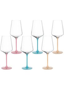 Leonardo Wijnglas Kelchglas BRERA, 560 ml, gekleurd assorti, 6-delig set (set, 6-delig) glazen multicolor