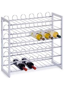 zeller Present Flessenrek voor 36 flessen wijnrekken wit