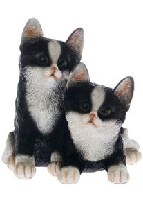 MyFlair Möbel & Accessoires Decoratief figuur Kattenkop geel/wit gestreept, woonkamer beelden & sculpturen zwart