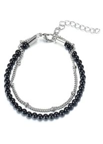 Firetti Enkelkettinkje Sieraden cadeau lichaamsversiering met een turkoois, agaat of dumortieriet dames enkelkettinkjes zwart