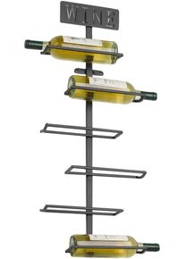 Locker Flessenrek voor 6 flessen om op te hangen wijnrekken zwart