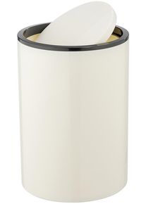 Wenko Tissue-emmer Modell Inca kleine prullenbak voor de badkamer met scharnierdeksel, 5 l pedaalemmers bruin