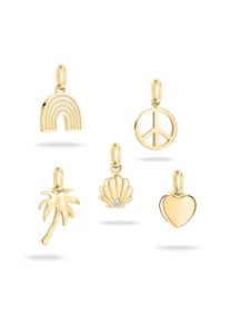 Tamaris Hanger set Multipack All About Beads Regenboog Peace-teken Palm Schelp Hart (set, 5-delig) dames sieraden goud(kleur)