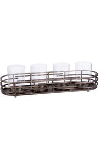 Casablanca by Gilde Windlicht Kaarsenhouder Loft, breedte ca. 58 cm (1 stuk) kaarsenhouders zilver(kleur)