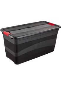 keeeper Transportcontainer Eckhart 83 l, met deksel, grendelslot, extra stabiel accessoires zwart