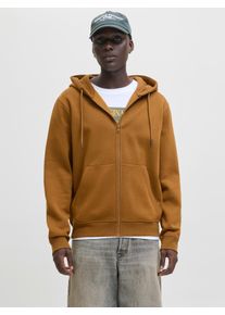 Jack & Jones Jack & Jones Capuchonsweatvest JJEBRADLEY met capuchon, ideaal voor koud seizoen heren sweatvesten maat M bruin