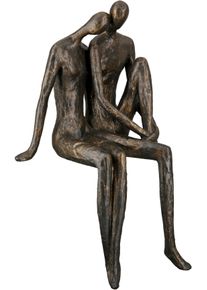 Casablanca by Gilde Decoratief figuur voor op een rand Sculptuur XL Couple (1 stuk) beelden & sculpturen geel